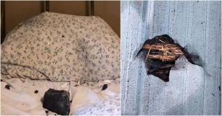 O femeie a scăpat ca prin urechile acului, după ce o bucată de meteorit a trecut prin acoperiş și a aterizat pe perna de lângă ea