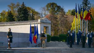 Klaus Iohannis, în Parcul Carol I, de Ziua Armatei Române (25 octombrie 2021)