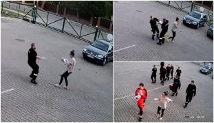 Clipe de groază pentru o mamă cu bebelușul care i se sufoca în brațe. Scene dramatice filmate lângă o unitate de pompieri din Polonia