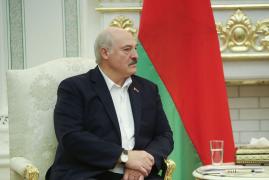 Aleksandr Lukasenko, preşedintele Belarus, în timpul unui interviu