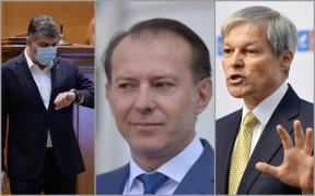 Colaj cu Marcel Ciolacu, Dacian Cioloş şi Florin Cîţu