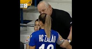 antrenorul Gheorghe Tadici și jucătoarea Alexandra Vrabie