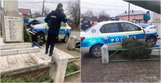 Poliţistul a vrut să evite un biciclist