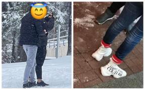 Aglomerație la poze pe pârtie. Turiști în blugi și adidași, cu gleznele goale, în stațiunile din Brașov