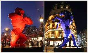 Animalele sălbatice "fac spectacol" pe Champs-Elysees. Sculpturi impresionante expuse pe străzile din Paris