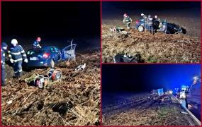 Un bărbat de 31 de ani a murit, după ce maşina în care se afla s-a izbit de un TIR, în Ialomiţa