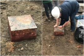 O nouă capsulă a timpului, ascunsă în 1887 sub o statuie din SUA, a fost dezgropată. A fost scanată cu raze X pentru a afla ce conține