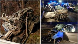 Familie de români, spulberată pe un drum din Italia. Un Suzuki Wagon aproape s-a dezintegrat după impact