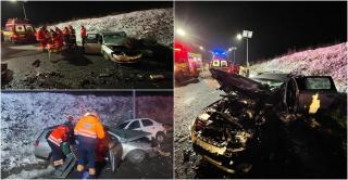 Trei persoane au rămas încarcerate