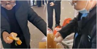 Scena a avut loc pe un aeroport din China