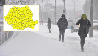 Ninsori şi viscol în România