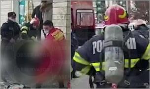 Imagini din timpul intervenției deficitare a pompierilor la incendiul din Costanța