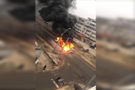 Un autobuz plin cu călători a luat foc la Galaţi