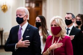 Joe Biden și Jill Biden, fotografiați la Casa Albă