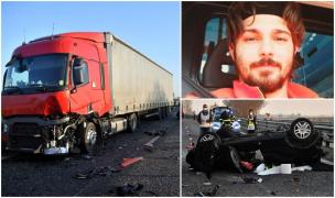 Șofer român de TIR, accident înfiorător în Italia. Un tânăr asistent medical a murit pe loc după ce a intrat cu mașina pe contrasens