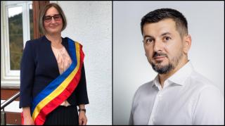 Primarul comunei Grințieș, Ana Buștihan (foto stânga), și viceprimarul Alin Crețu (foto dreapta)