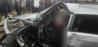 Accident mortal în Teleorman, un Ford s-a făcut praf într-un cap de pod