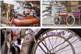 Robert Godri alături de biciletele sale