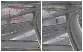 Un șofer a supraviețuit în mod miraculos, după ce a căzut de la 21 de metri pe o autostradă din Statele Unite. Momentul a fost suprins de o cameră de supraveghere