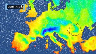 Harta temperaturilor în Europa