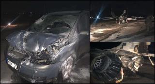 Un căpitan de aviație beat s-a proptit cu Volkswagenul Touran într-un MiG-29, în Ucraina