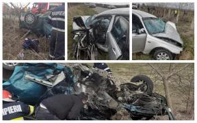 Copil proiectat afară din maşină în urma unui cumplit accident rutier, în judeţul Iaşi. În urma impactului, o persoană a murit
