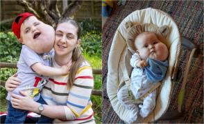 Alex Grabowski alături de mama lui