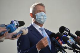 Klaus Iohannis vorbește la o conferinta de presa