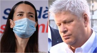 Colaj foto cu Clotilde Armand, stânga, şi Dan Tudorache, dreapta