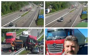 S-a aflat cine era şoferul român de TIR, care a murit în Cehia sub ochii poliţiştilor. "Drum lin, Dinu!"