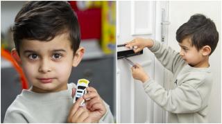 Un băieţel şi-a salvat mama, sunând la numărul de urgență scris pe o maşinuţă