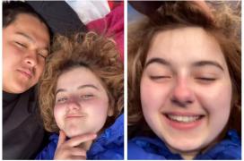 Aaron Guerrero, în vârstă de 18 ani, și Sierra Halseth, în vârstă de 16 ani, se filmează după crimă