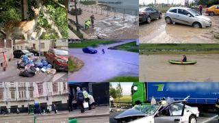 Topul Fii Observator. Momentul în care o tânără din Chiajna este salvată din mijlocul inundațiilor de către polițiștii locali; Poliţist din Iaşi, gest emoţionant pentru o femeie bătrână