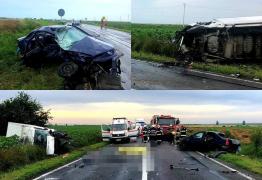 Logan, făcut praf de un camion, în Ialomița. Doi soți și-au pierdut viața