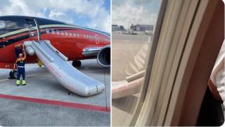 Deplasare cu întârziere pentru naţionala Cehiei către Budapesta, din cauza declanşării accidentale a toboganului pentru evacuarea de urgenţă