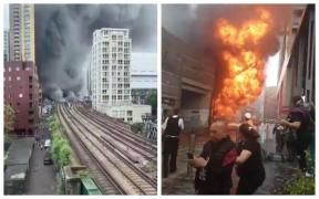 Incendiu uriaș lângă o staţie de metrou din Londra. Un nor mare de fum negru a învăluit sud-estul metroplei