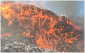 Incendiu la groapa de gunoi a municipiului Sighișoara