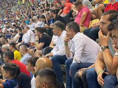 Marcel Ciolacu, la meciul Franța - Elveția