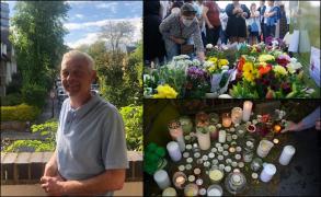 Omagii lăsate la faţa locului pentru bărbatul ucis