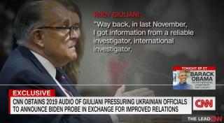 CNN a publicat o înregistrare care arată cum Rudy Giuliani, avocatul lu Trump, a presat Ucraina să-l ancheteze pe Joe Biden