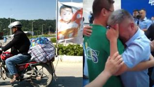 Revederea emoţionantă dintre tată şi fiu