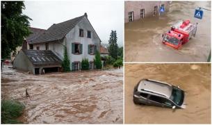 Dezastru în Germania, din cauza ploilor torenţiale. Zeci de oameni dispăruţi, case prăbuşite, maşini sub ape, pompieri morţi în misiune