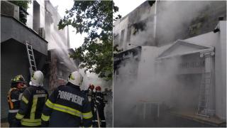 Incendiu la Piaţa Delfinului din Bucureşti