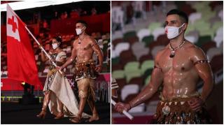Pita Taufatofua a mărșăluit fără cămașă, într-o ținută tradițională din Tonga, fiind a treia deschidere a Jocurilor Olimpice unde face senzaţie