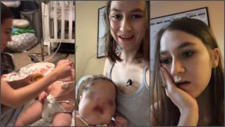 O mamă, dezgustată de mesajele primite pe TikTok, deşi ea arăta că bebeluşii cu HPE pot fi fericiţi