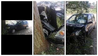 Maşina furată din Craiova a suferit daune semnificative