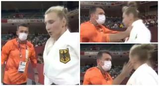 Sportiva a fost lovită peste faţă chiar înainte de a începe proba