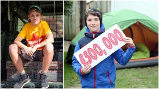 Un băiat de 11 ani a reuşit să strângă 500.000 de lire sterline în scopuri caritabile, dormind în cort mai mult de un an, în UK