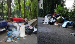 Gunoi pe străzile din Sectorul 2 al Capitalei