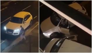 Un grec și-a luat soția la pumni și înjurături, sub ochii copiilor, pe o stradă din Germania. Răzbunarea femeii, filmată de la balcon